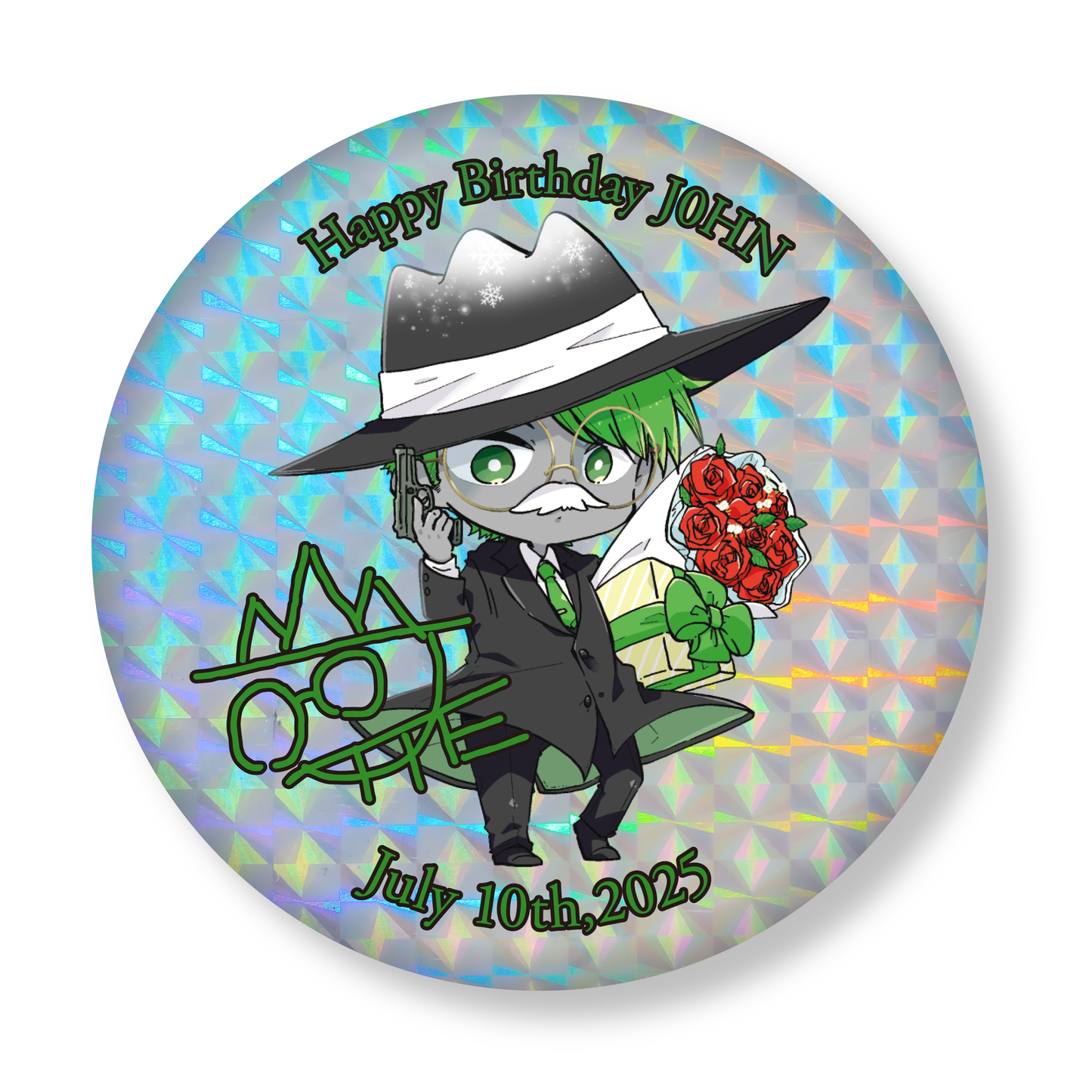【数量限定】J0hnバースデー ホログラム缶バッジ