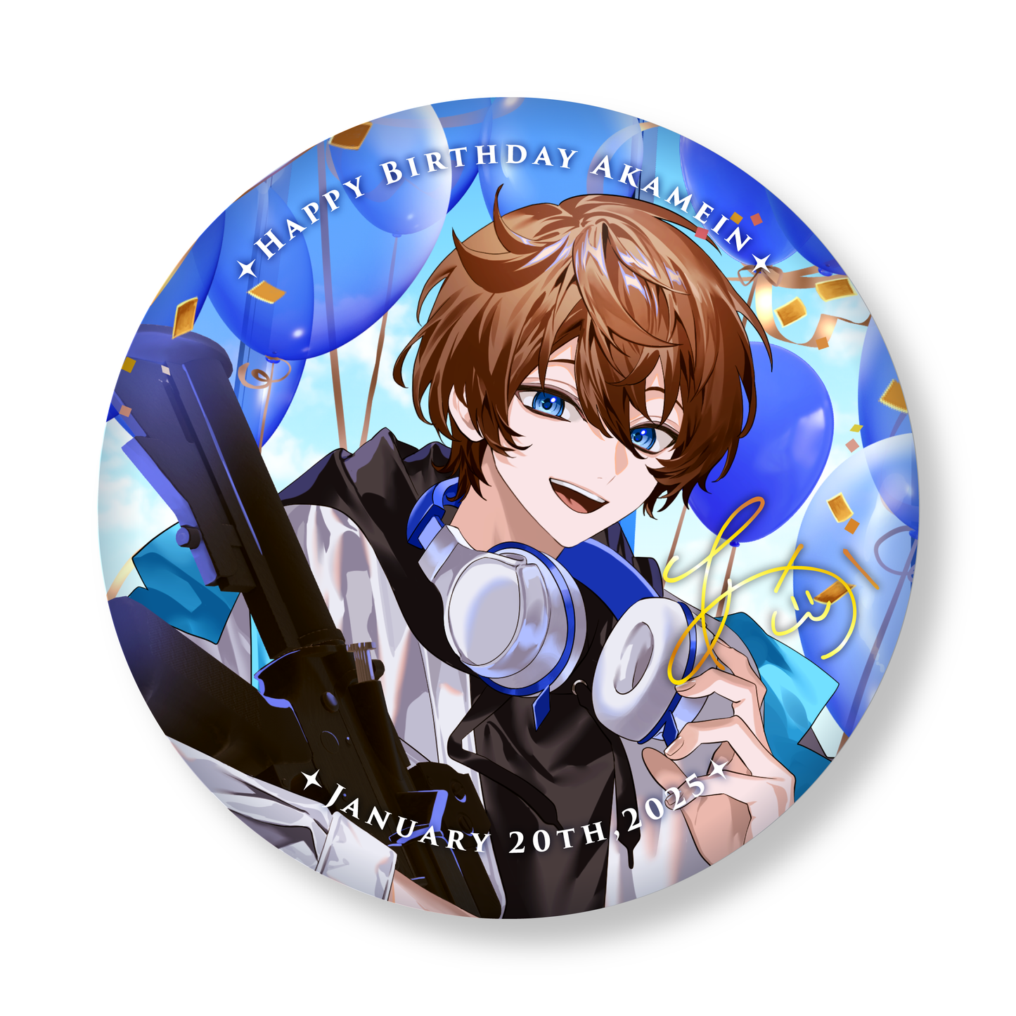 あかめいん生誕記念 BIGカンバッジ